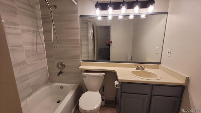1818 S Quebec Way Unit 5-7, Denver, CO 80231 - full bathroom with washtub / shower combination, vanity, and toilet