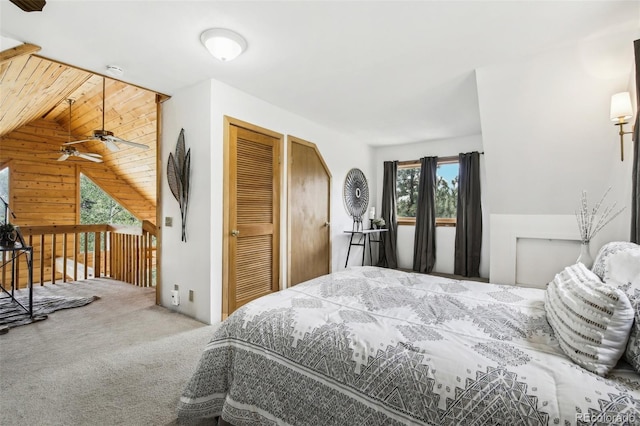 bedroom with carpet floors