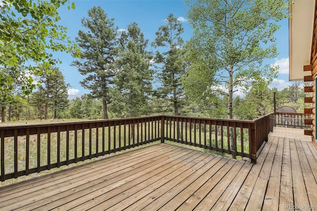 view of wooden terrace