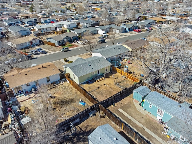 birds eye view of property featuring a residential view