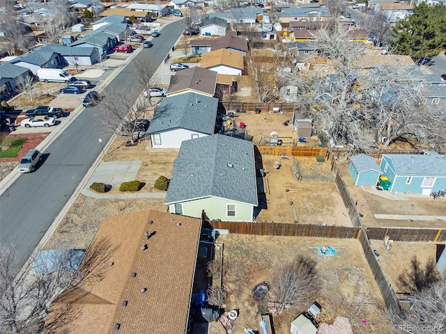 drone / aerial view featuring a residential view