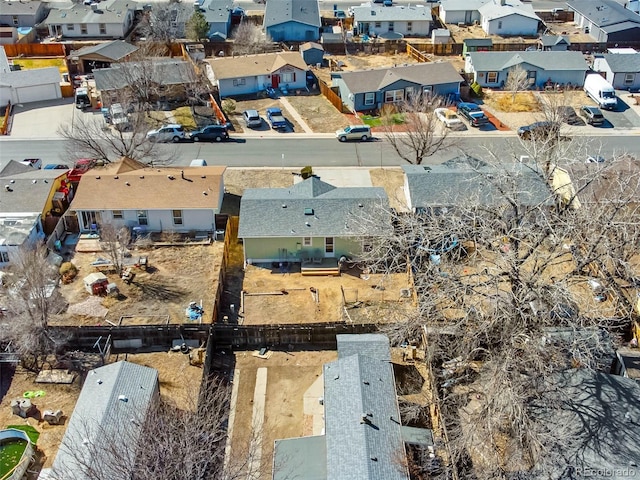 drone / aerial view featuring a residential view