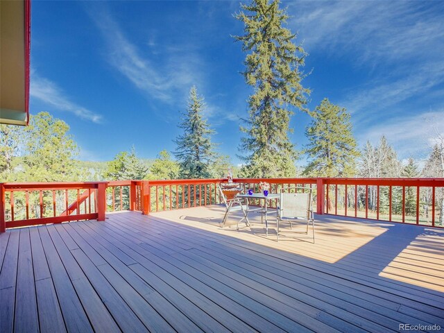 8473 Gray Fox Dr, Evergreen, CO 80439 - view of wooden deck