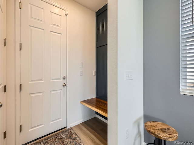 9054 Truckee Ct, Commerce City, CO 80022 - mudroom featuring wood finished floors and baseboards