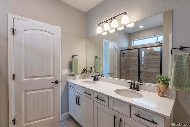 9843 Rosalee Peak St, Littleton, CO 80125 - full bath featuring a stall shower and double vanity