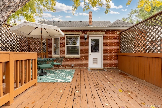 view of wooden deck