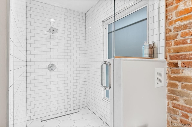 bathroom with an enclosed shower