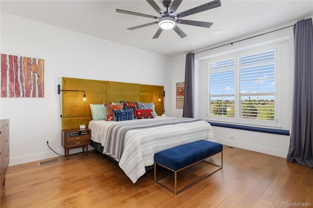 9158 Martin Luther King Blvd, Denver, CO 80238 - bedroom with light wood-type flooring and ceiling fan