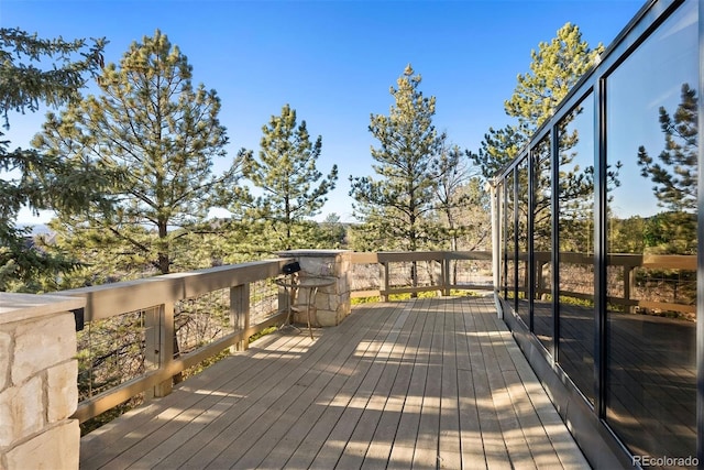 view of wooden deck