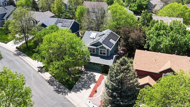 aerial view of residential area