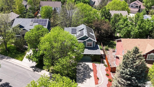 aerial perspective of suburban area