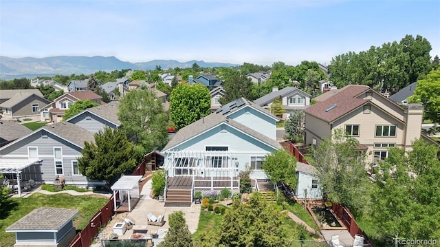 7330 Cotton Dr, Colorado Springs, CO 80923 - aerial view of residential area with a mountain backdrop