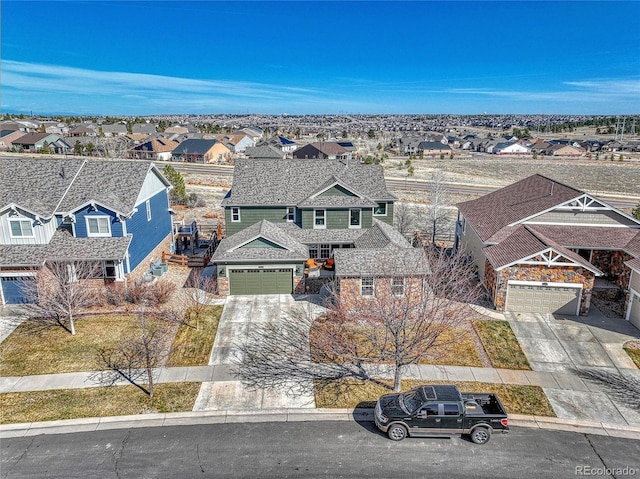 bird's eye view featuring a residential view