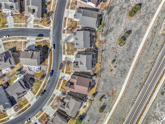 bird's eye view featuring a residential view