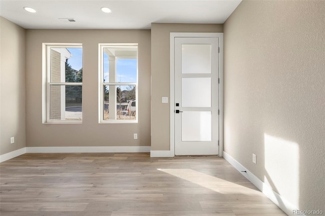 entryway featuring light hardwood / wood-style flooring