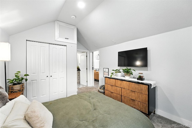 2500 Estes St, Lakewood, CO 80215 - carpeted bedroom with lofted ceiling and a closet