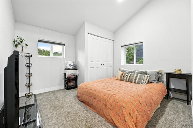 2500 Estes St, Lakewood, CO 80215 - carpeted bedroom with a closet and vaulted ceiling