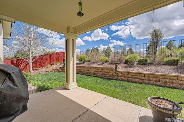 23808 E Bellewood Dr, Aurora, CO 80016 - fenced backyard featuring a patio area