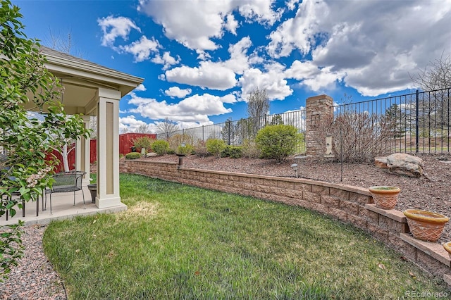 23808 E Bellewood Dr, Aurora, CO 80016 - fenced backyard featuring a patio