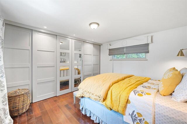 1100 Pontiac St, Denver, CO 80220 - bedroom with wood finished floors and recessed lighting