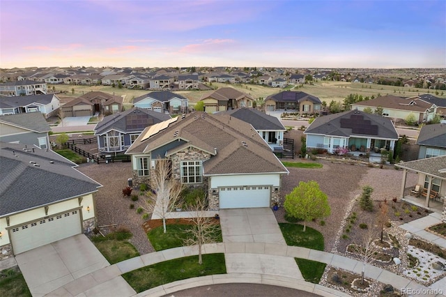birds eye view of property featuring a residential view