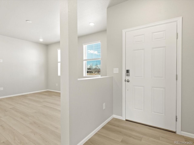 entryway featuring light hardwood / wood-style flooring