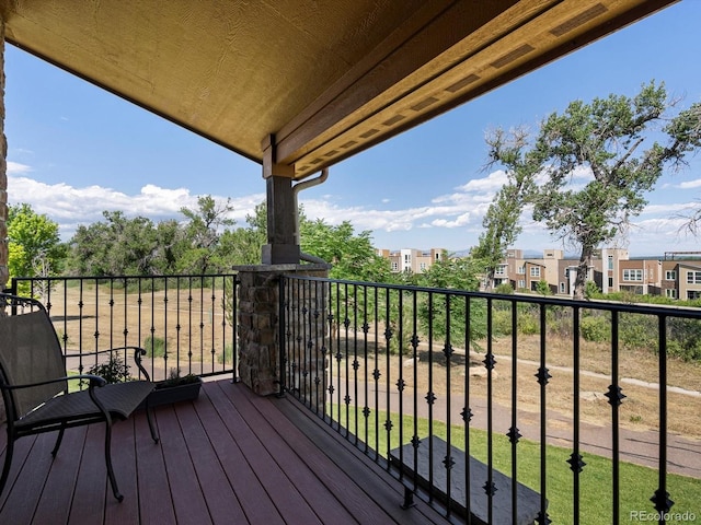 2363 Primo Rd Unit A, Highlands Ranch, CO 80129 - wooden deck featuring a residential view