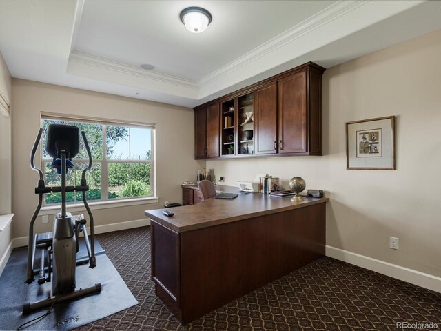2363 Primo Rd Unit A, Highlands Ranch, CO 80129 - office space with ornamental molding and dark carpet