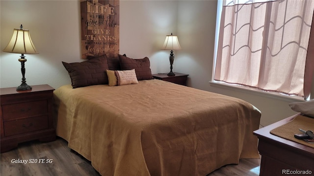 bedroom featuring wood-type flooring