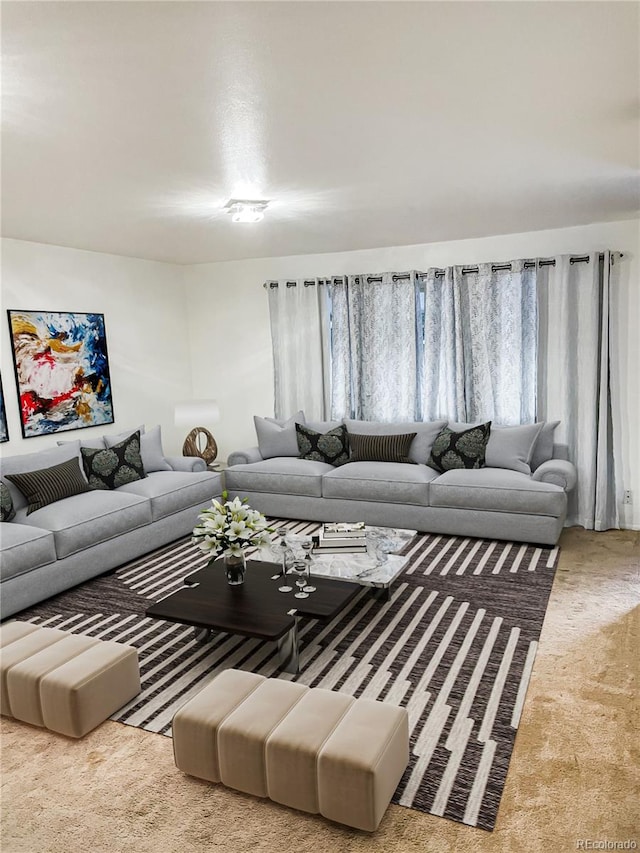 view of carpeted living room