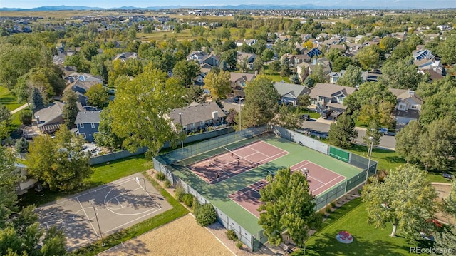 drone / aerial view featuring a residential view