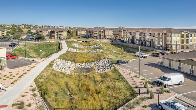 aerial view featuring a residential view