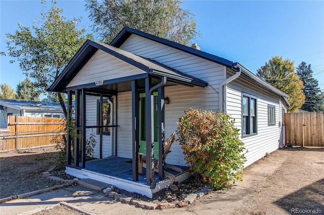 view of bungalow-style house