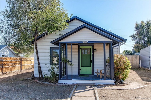 bungalow-style home with a porch