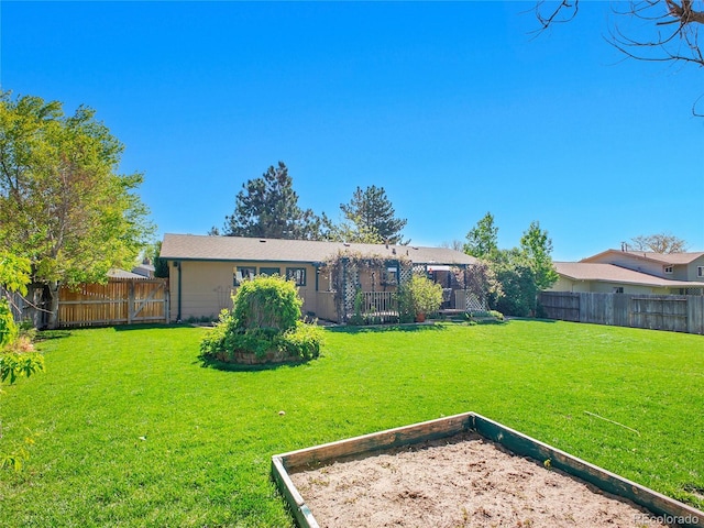 13133 Regulus Dr, Lone Tree, CO 80124 - view of yard with a vegetable garden