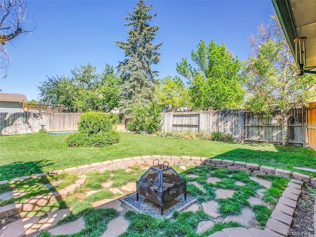 13133 Regulus Dr, Lone Tree, CO 80124 - view of yard with a fire pit
