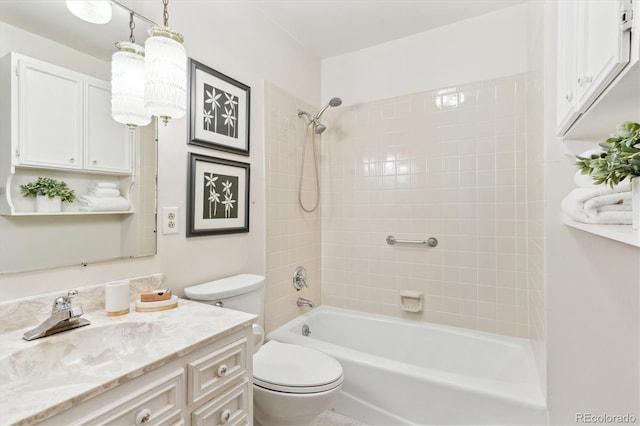 3298 Quail St, Wheat Ridge, CO 80033 - bathroom with toilet, shower / bath combination, and vanity