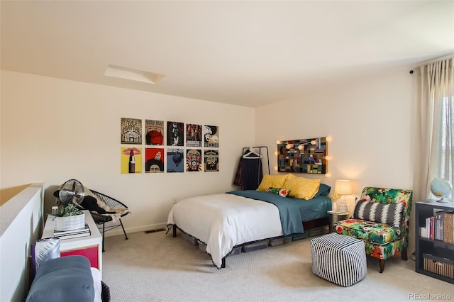 view of carpeted bedroom