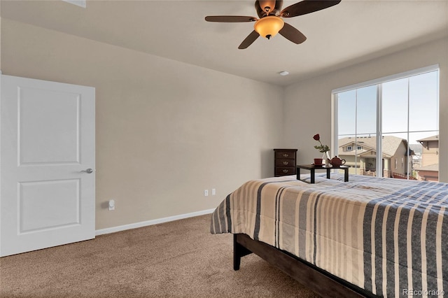 3266 Riverwood Way, Castle Rock, CO 80109 - carpeted bedroom featuring baseboards and a ceiling fan