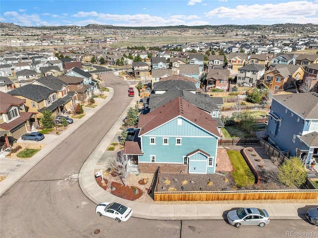 3266 Riverwood Way, Castle Rock, CO 80109 - drone / aerial view with a mountain view and a residential view