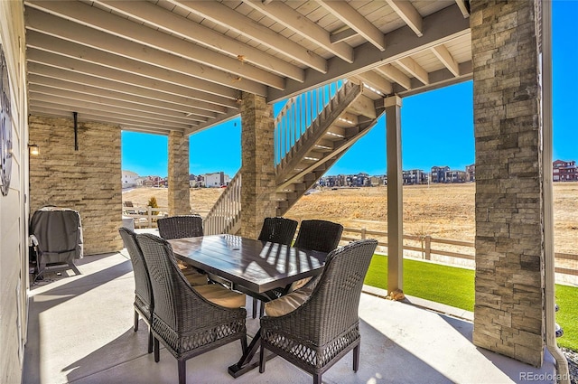 view of patio / terrace featuring outdoor dining area