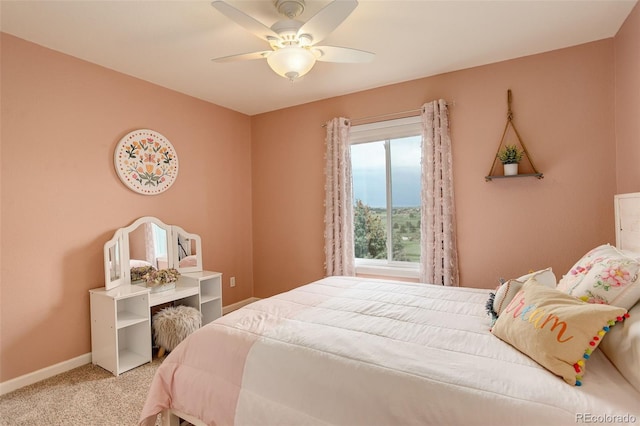 23427 Song Bird Hills Pl, Parker, CO 80138 - carpeted bedroom with baseboards and ceiling fan