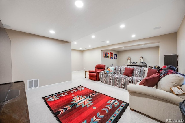 view of carpeted living room