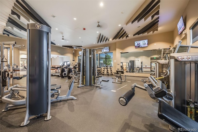 view of exercise room