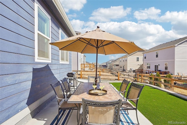 view of patio / terrace featuring outdoor dining area