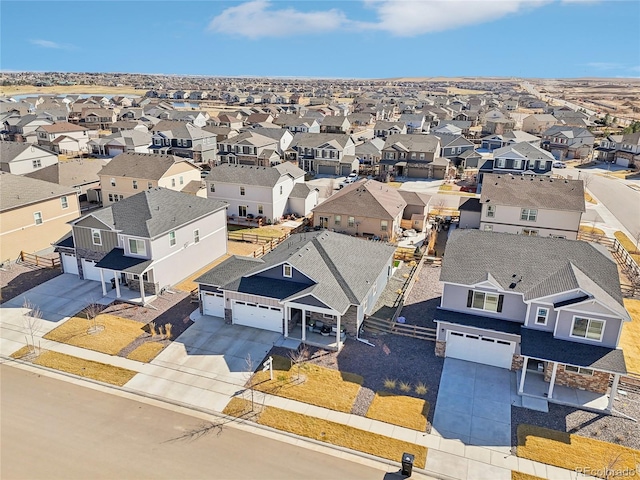 bird's eye view featuring a residential view