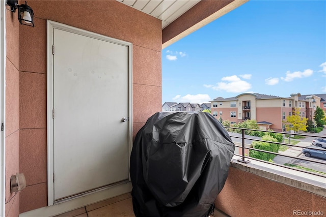 4100 Albion St Unit 424, Denver, CO 80216 - balcony with a residential view and area for grilling