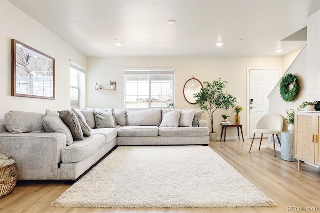 320 Marshall Mews, Superior, CO 80027 - living area featuring light wood-style floors and recessed lighting