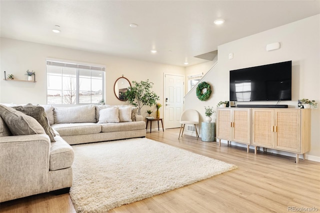 320 Marshall Mews, Superior, CO 80027 - living room featuring recessed lighting and wood finished floors