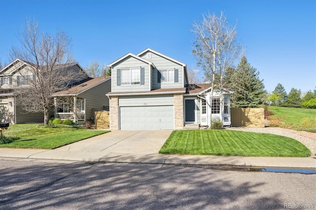 2905 E Yarrow Cir, Superior, CO 80027 - view of front of home featuring driveway, an attached garage, and brick siding